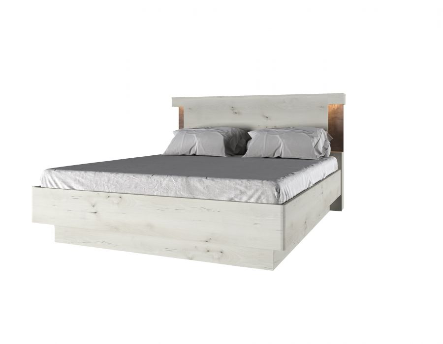 Кровать 160 P с подъемником Бьерк ольха полярная оникс /Анрекс