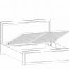 029 Стилус кровать B169-LOZ160х200 с подъемным механизмом Лиственница сибирская /BRW