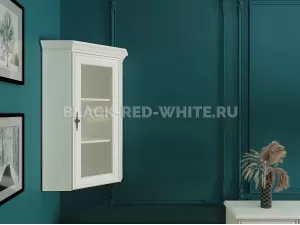 Шкаф верхний с витриной Кентаки NADN1W белый