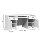 Стол письменный Кентаки BIU2D2S белый Стол письменный Кентаки BIU2D2S белый